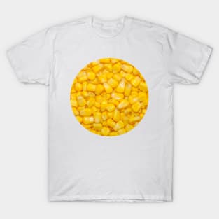 Yellow Corn Kernels Food Photograph Circle T-Shirt